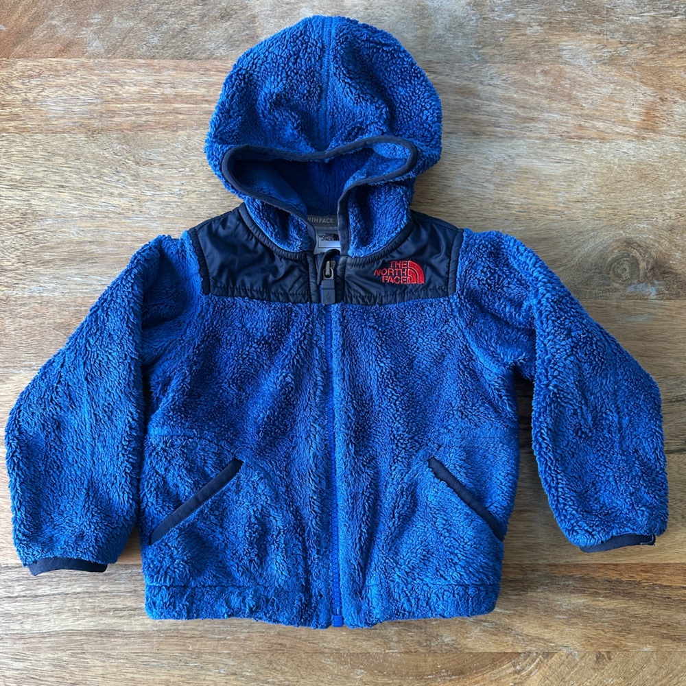 The North Face - blue fleece, size 12-18 months